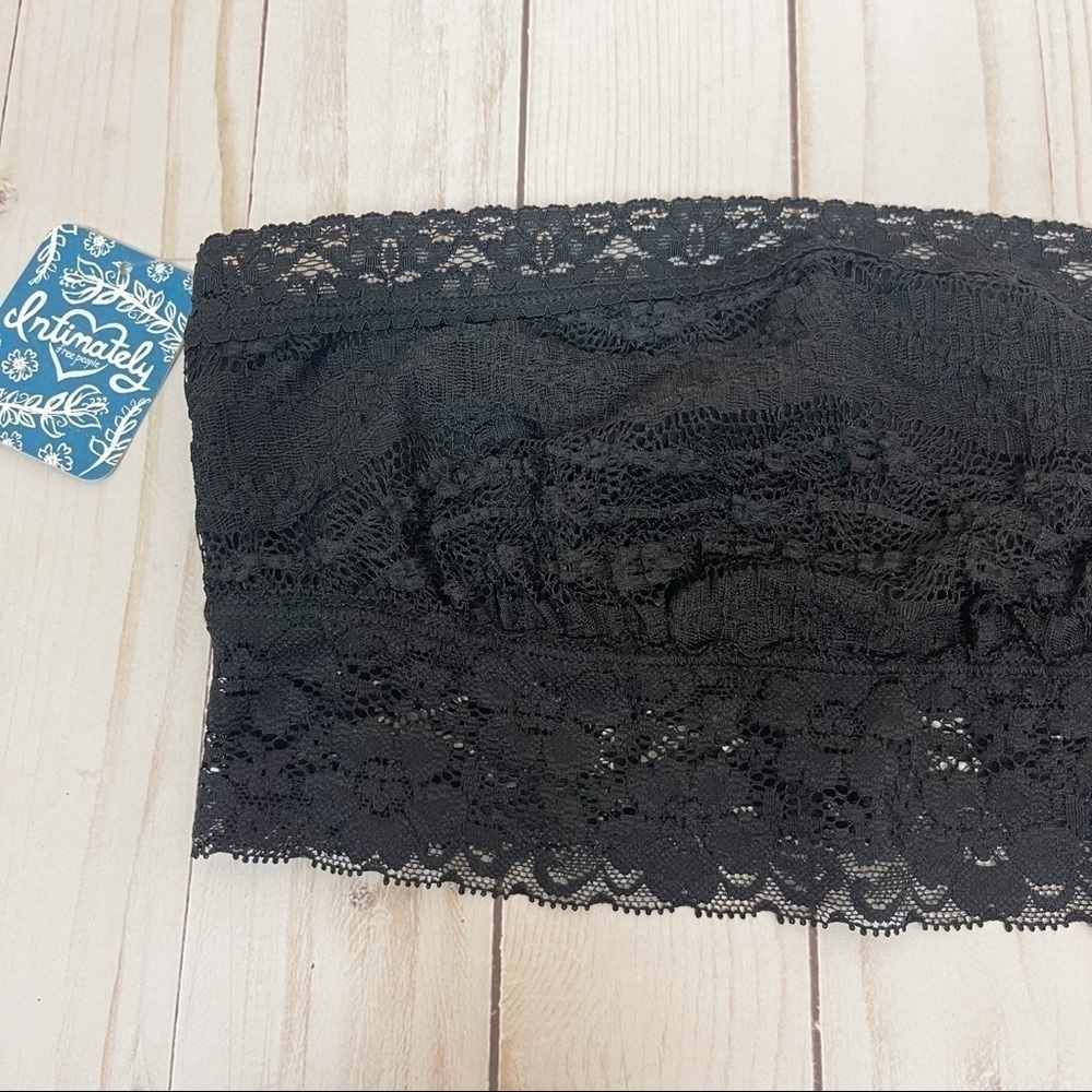 Free People Black Lace Bandeau Size XS Women - Picture 3 of 10